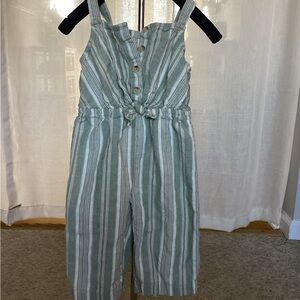 Striped Green Jumpsuit